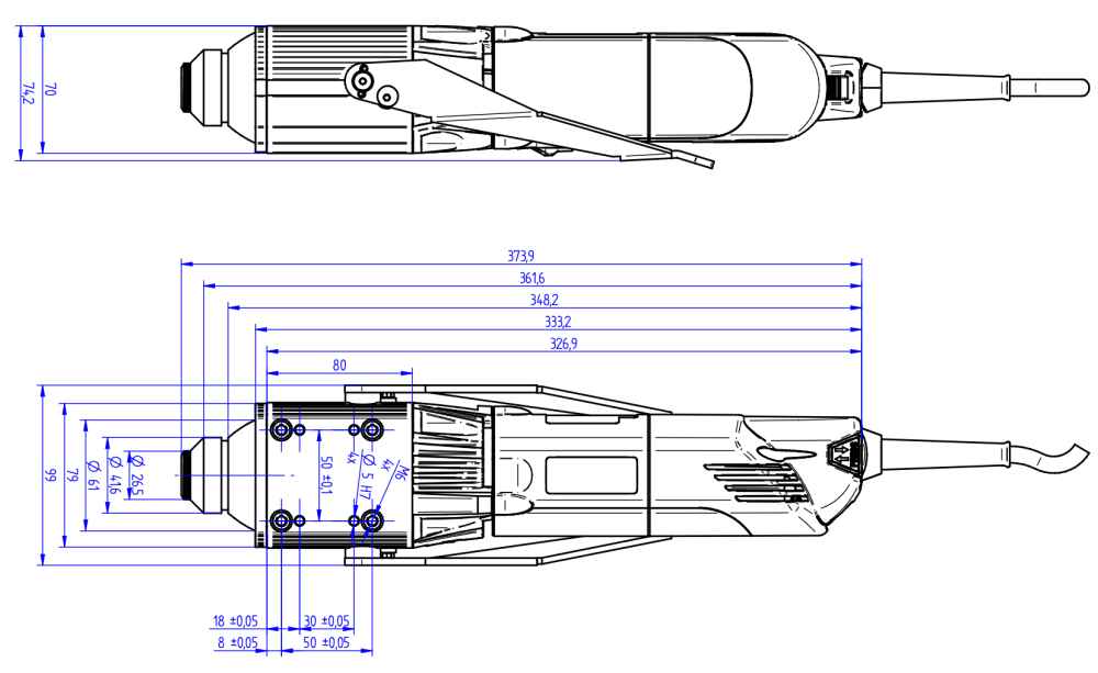 AMB 1050 FME-U, Fräsmotor mit Schnellwechselsystem, NEU